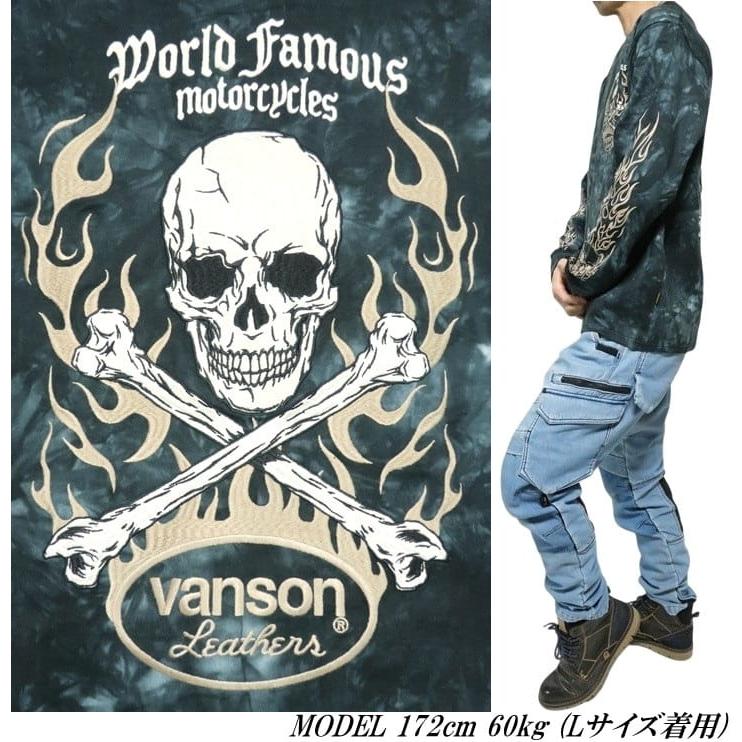 VANSON Tシャツ ロンT バンソン /スカル/炎/ファイヤー 刺繍 ヴァンソン NVLT-2601 ネバーマインド | VANSON | 17