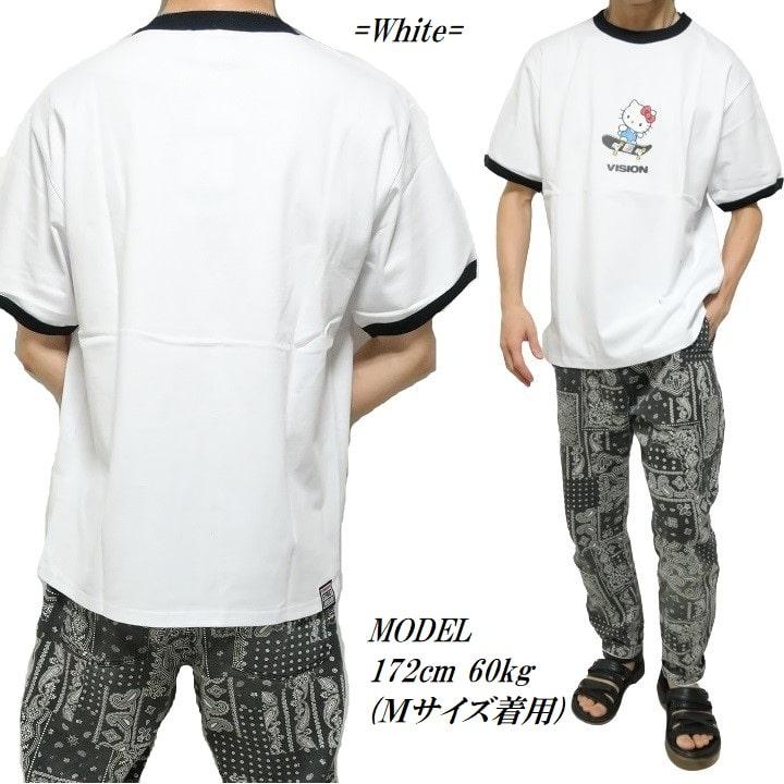 ハローキティ Tシャツ VISION/ヴィジョン コラボ メンズ ハローキティ Tシャツ VISION/ヴィジョン コラボ メンズ