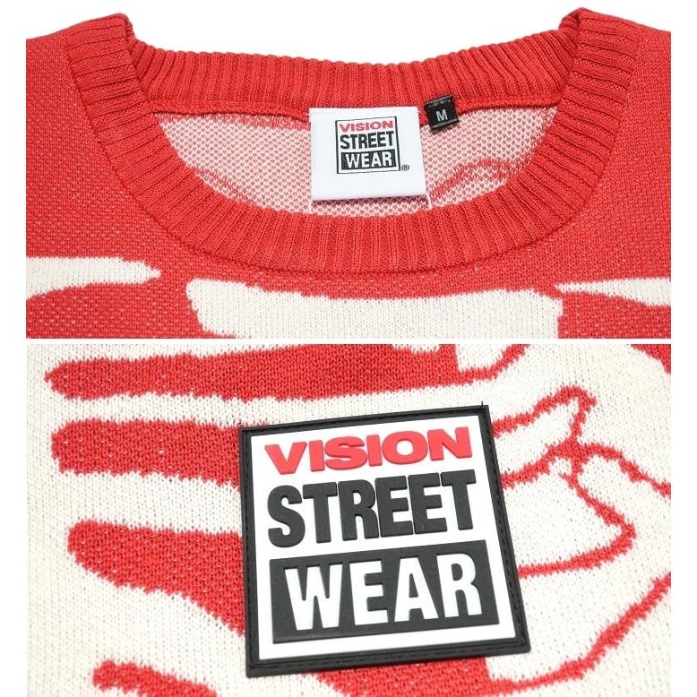 VISION STREET WEAR スカル ニット ボーン ドクロ ヴィジョン