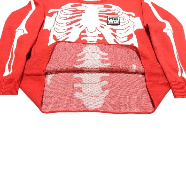 VISION STREET WEAR スカル ニット ボーン ドクロ ヴィジョン VISION STREET WEAR スカル ニット ボーン ドクロ ヴィジョン
