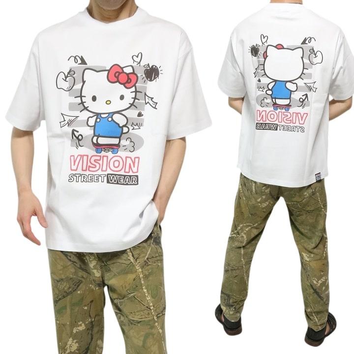 ◎今月限定値下げ中◎ジャスティンwith HelloKitty ポケットTシャツ 新日本プロレス×ハローキティ コラボTシャツ（PIZZA）