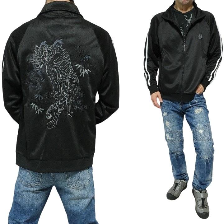 メンズセレクト トラックジャケット メンズ 和柄 和風 刺繍 タイガー