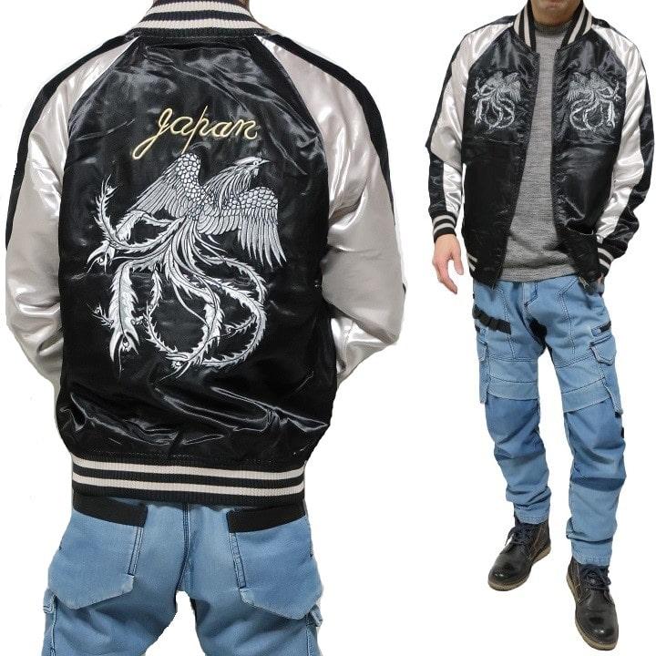 【美品】(値下げ)金色の鳳凰刺繍 スカジャン(リバーシブル) 美品】(値下げ)金色の鳳凰刺繍 スカジャン(リバーシブル)