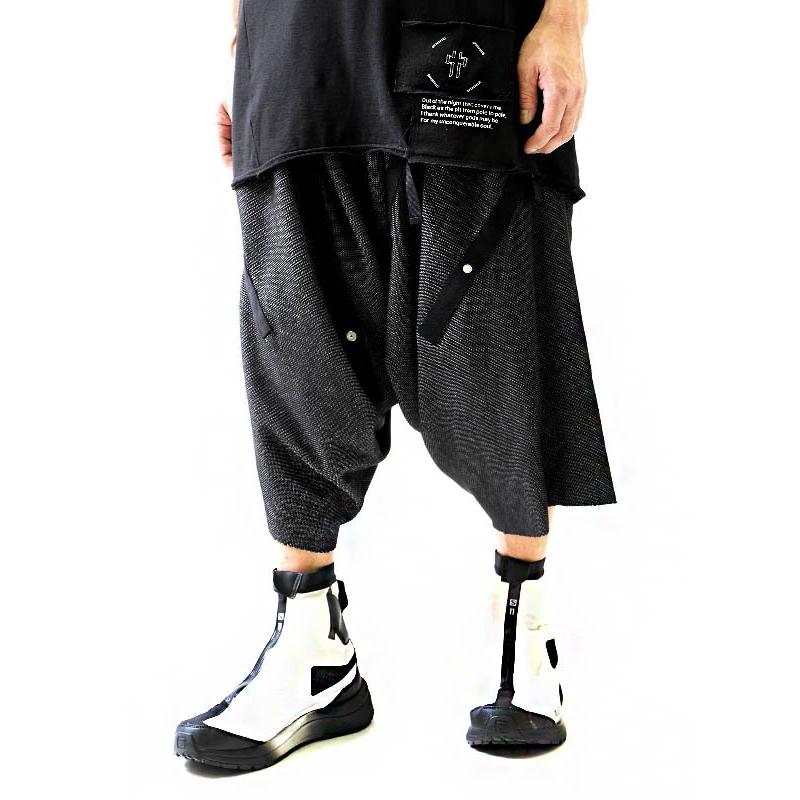 HAMCUS【ハムカス】STRAP SDJUSTABLE DROP-CROTCH SHORTS