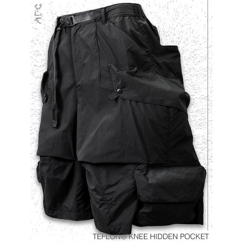 Archival reinvent ハーフパンツ　ブラック ARCHIVAL REINVENT【アーカイバル レインべント】TEFLON KNEE HIDDEN