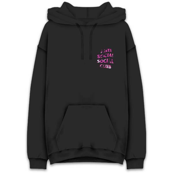 ANTI SOCIAL SOCIAL CLUB【アンチソーシャルシーシャルクラブ】BEVERLY BLACK SWEAT HOODIE / BLACK/PINK WOODLAND @18000｜shinkirou｜04