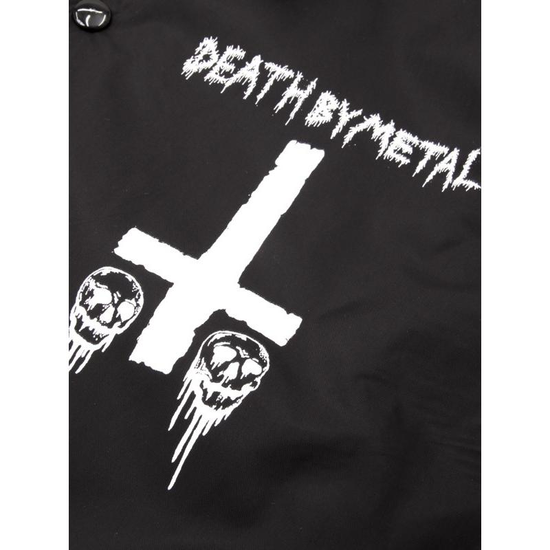 DEATH BY METAL【デスバイメタル】Paranoid × Death By Metal COACH JACKET /  BLACK@8800｜shinkirou｜04