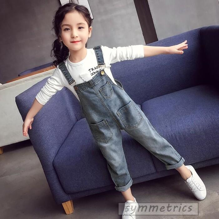キッズ オーバーオール パンツ カジュアル デニム ロングパンツ デニムサロペット カジュアル ナチュラル キッズ 女の子 サロペット 可愛い おしゃれ 通学着 Ll 161 Symmetrics 通販 Yahoo ショッピング