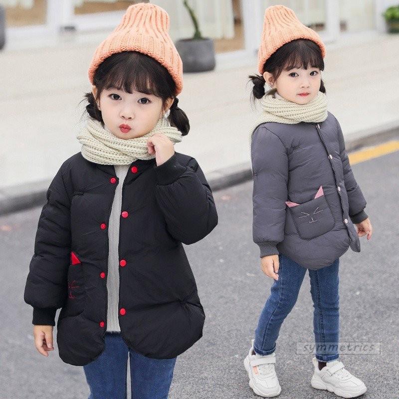 子供服 ダウンコート ダウンジャケット アウター 厚手 ジュニア 女の子 冬服 キッズコート ボタン フードなし 防寒 中綿入り ミディアム丈 フ Ly084 Symmetrics 通販 Yahoo ショッピング