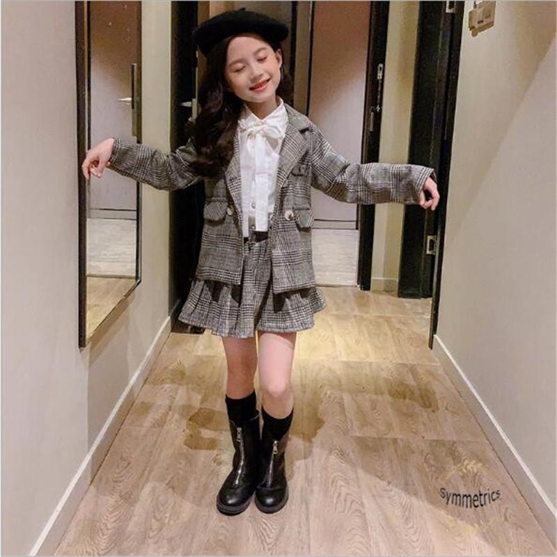 21春新品 子供服 3点セット フォーマルスーツ 女の子 長袖 春秋 上下セット チェック柄 カジュアルスーツ 結婚式 入学式 卒業式 入園式 卒園 式 Ly2319 Symmetrics 通販 Yahoo ショッピング