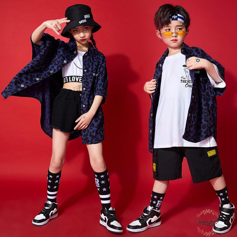 ギフト 韓国子供服 Hiphop ヒップホップ ヒョウ柄 キッズダンス衣装 Jazz 応援団 ジャズ