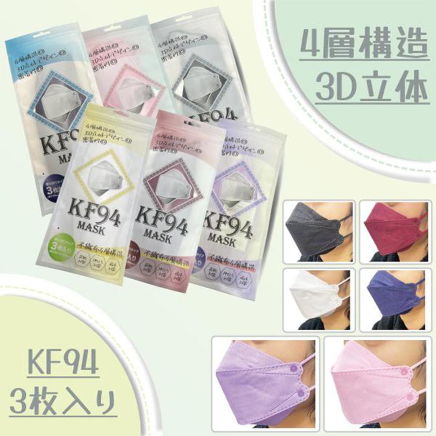 当店だけの限定モデル Kf94マスク6色3枚入り韓国風 インスタ映え 不織布マスク 口紅が付きにくい 4層構造 呼吸しやすい Quran Unv Edu Sd