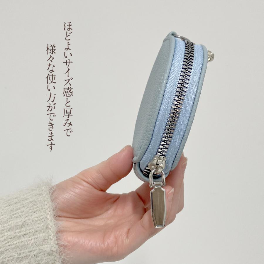 コインケース 丸型 ミニポーチ 携帯 ショルダー コインポーチ 小銭入れ 小銭ポーチ レディース ミニ財布 小さめポーチ マルチポーチ 軽い  カラビナ付き