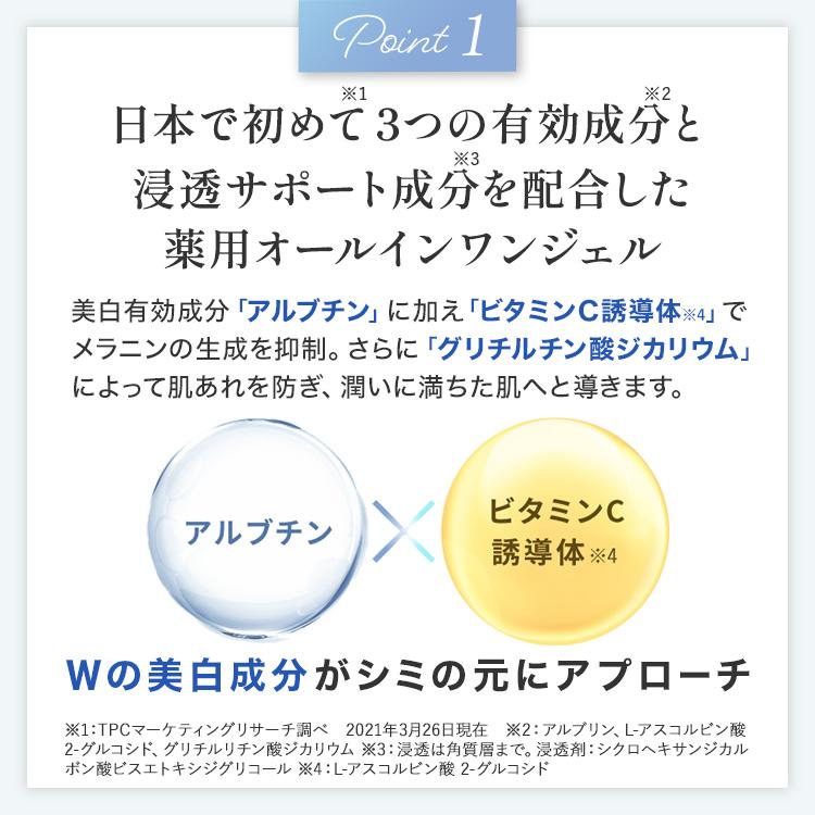 オールインワンジェル パーフェクトワン 薬用ホワイトニングジェル 75g 新日本製薬 公式 美白 化粧品 化粧水 美容液 シミ 日本製 母の日｜shinnihonseiyakuec｜10