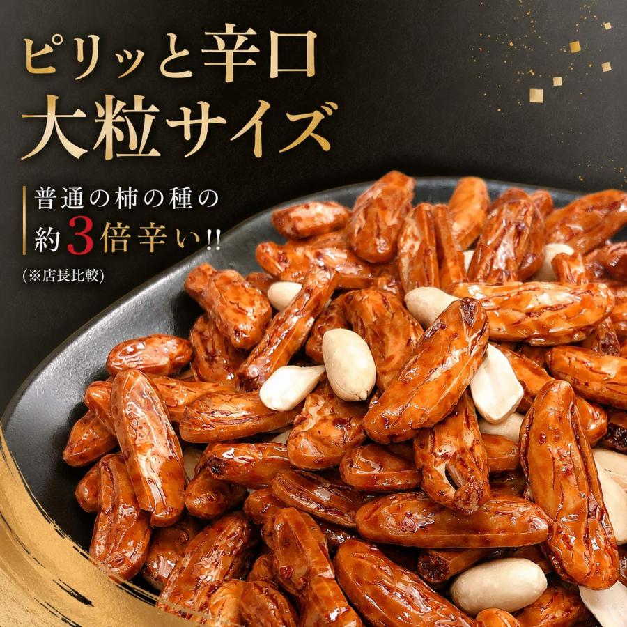 大辛口 柿の種 ピーナッツ入り 辛口 新潟米使用 柿ピー 大粒 国内製造