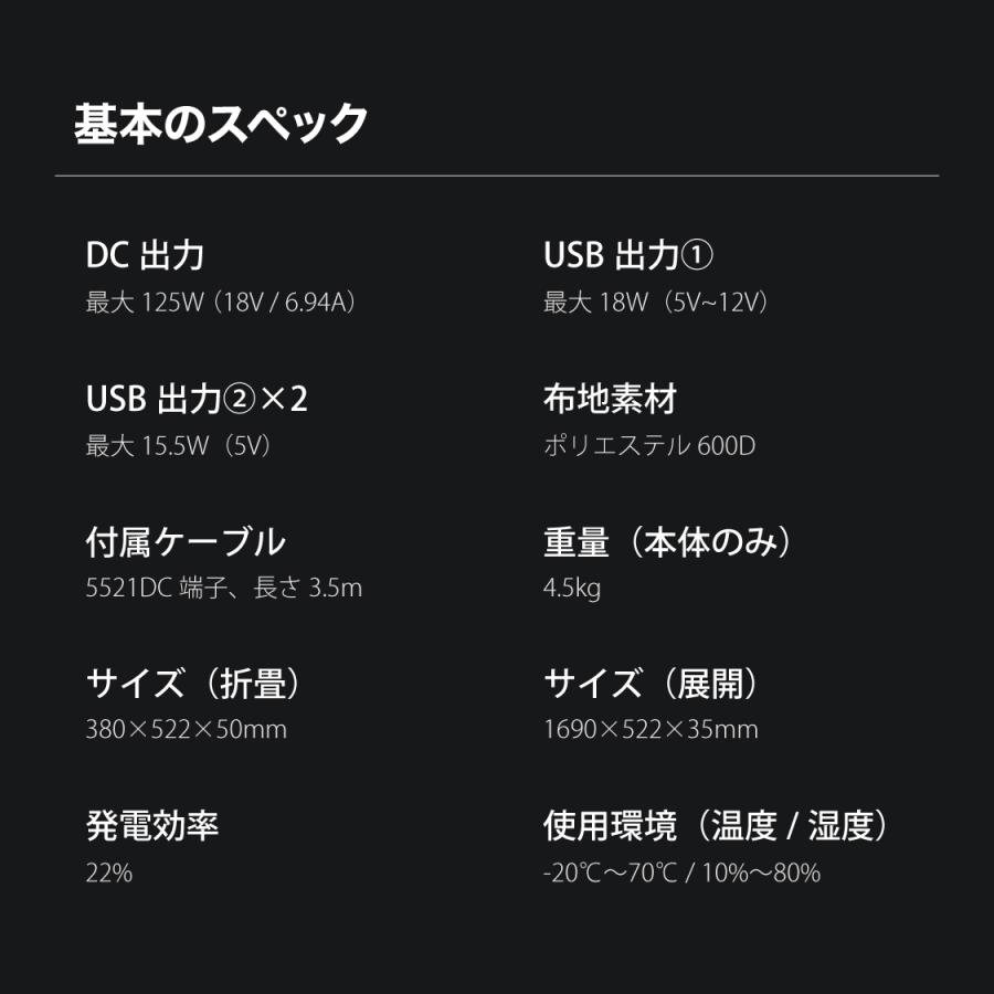 125W ソーラーパネル : LACITA JAPAN 公式ショップ - 通販 - Yahoo