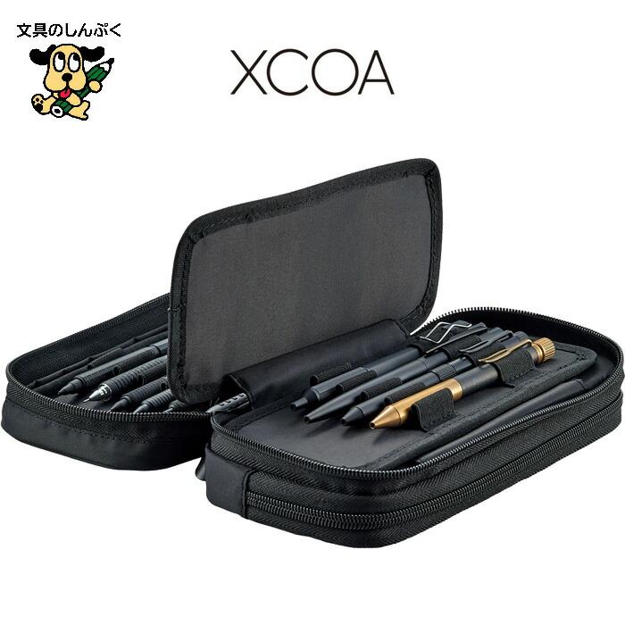ペンケース スプレッドダブルペンケース XCOA 大容量 A3801 A-3801