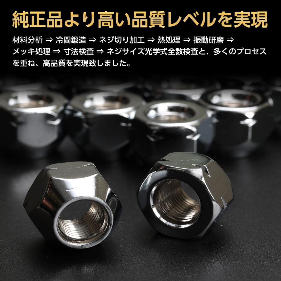ホイールナット 貫通ナット M12 P1.5 21mm 16個入 トヨタ ミツビシ