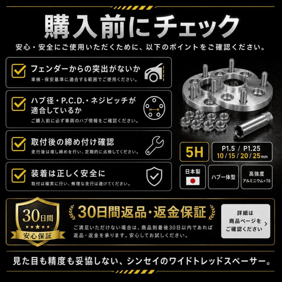 ワイドトレッドスペーサー 20mm ワイトレ 国産 日本製 PCD100 4H/4穴