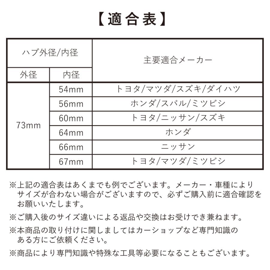 ホイールスペーサー ハブ付 5mm 4H/5H用 4穴/5穴用 73φ/54φ