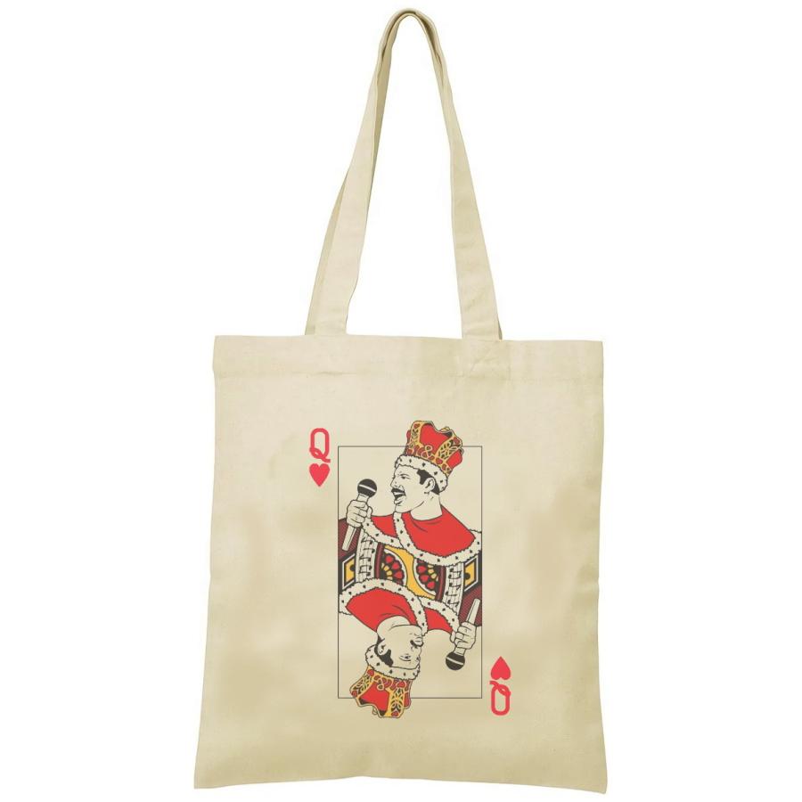 トートバッグ QUEEN トートバッグ キャンバス 12oz 綿100％ ナチュラル色 音楽