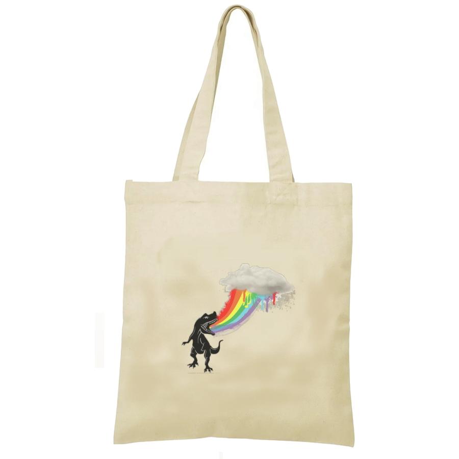 恐竜 トートバッグ キャンバス 12oz 綿100％ ナチュラル色 動物