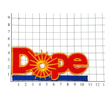 アイロンワッペン ワッペン キャラ・ロゴワッペン 刺繍ワッペン Dope