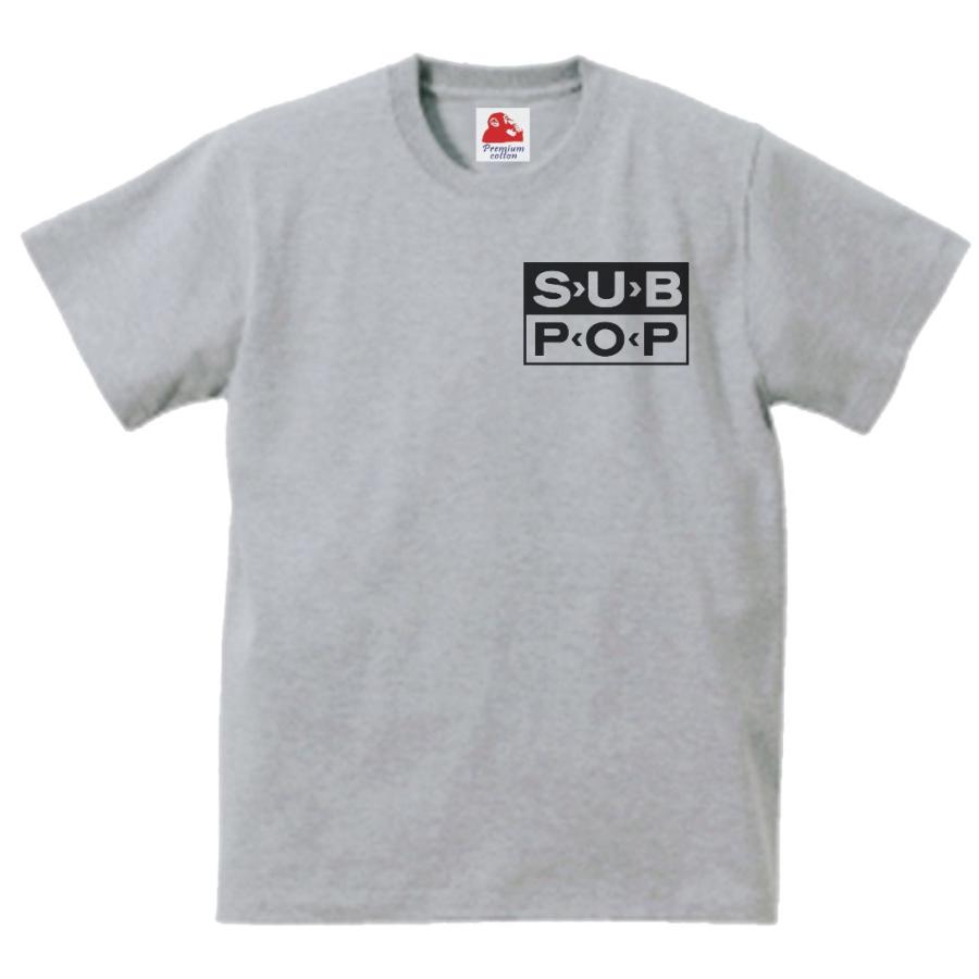サブ ポップ Sub Pop 音楽Tシャツ ロックTシャツ バンドTシャツ グレー