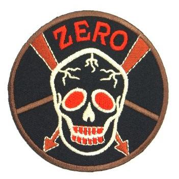 アイロンワッペン ワッペン ドクロ・スカルワッペン 刺繍ワッペン ZERO