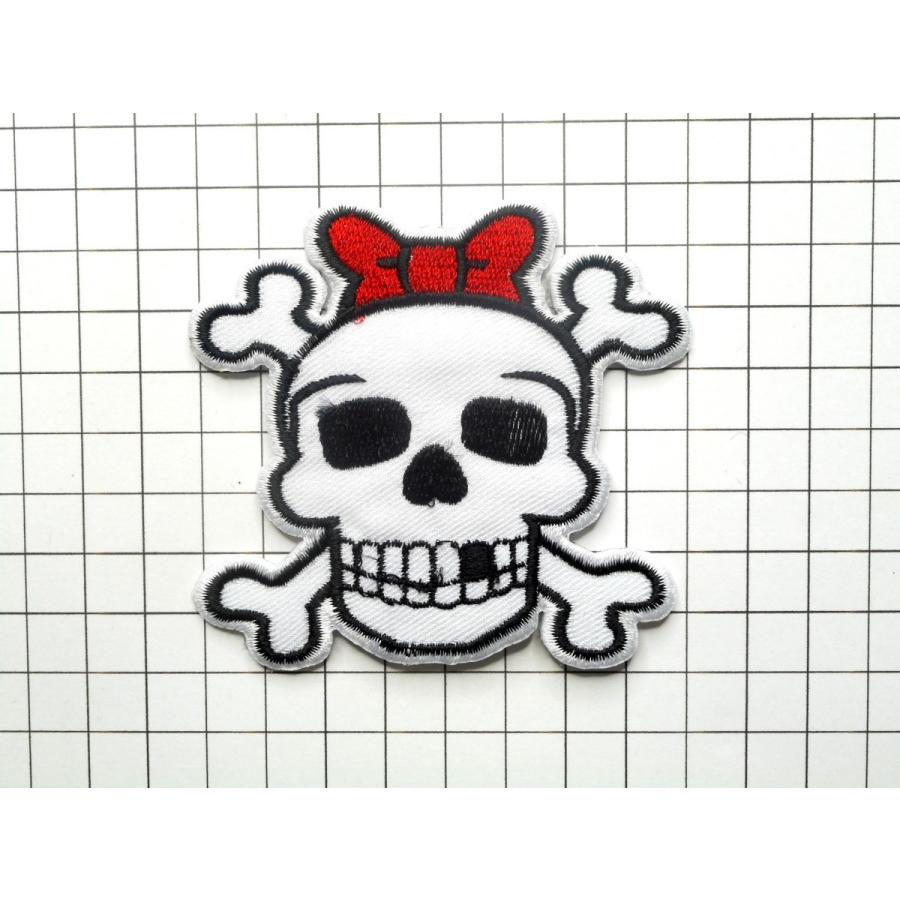アイロンワッペン ワッペン ドクロ・スカルワッペン 刺繍ワッペン
