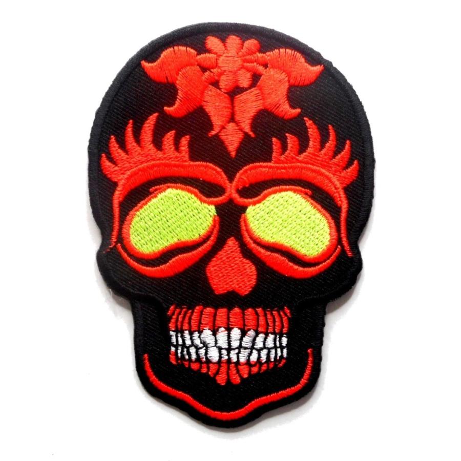 アイロンワッペン ワッペン ドクロ・スカルワッペン 刺繍ワッペン