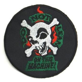 アイロンワッペン ワッペン ドクロ・スカルワッペン 刺繍ワッペン 丸型