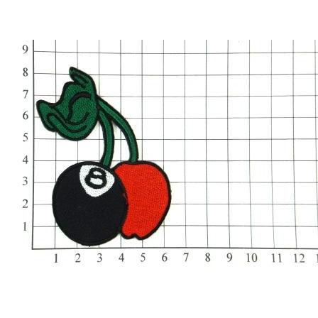 アイロンワッペン ワッペン 変形型ワッペン 刺繍ワッペン 8ボールの