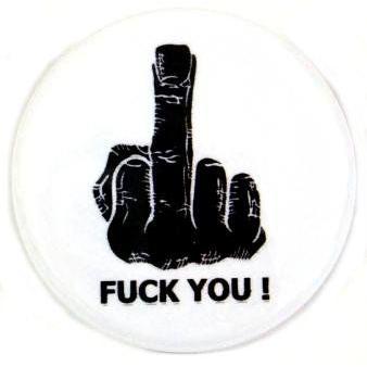 缶バッジ FUCK YOU ! 白 38mm ピンバッジ : SHINSEITECH - 通販