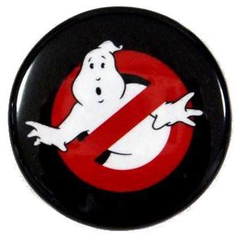 缶バッジ ゴーストバスターズ 黒 38mm ピンバッジ : SHINSEITECH