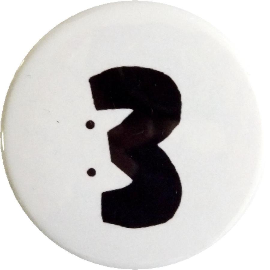 缶バッジ ネコ 数字 3 38mm ピンバッジ : SHINSEITECH - 通販