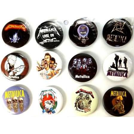 ロック バンド 缶バッジ Lサイズ１２個セット Metallica Lrk Shinseitech 通販 Yahoo ショッピング