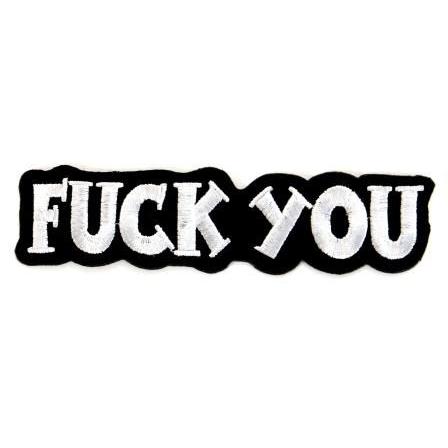 アイロンワッペン ワッペン 文字ワッペン 刺繍ワッペン FUCK YOU