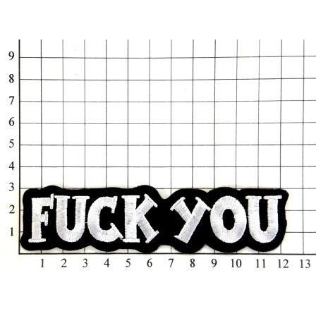 アイロンワッペン ワッペン 文字ワッペン 刺繍ワッペン FUCK YOU