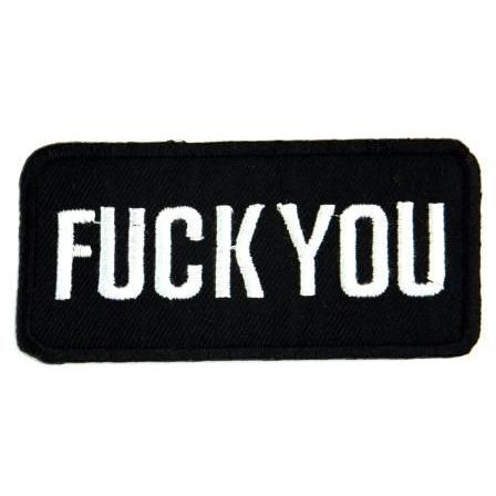 アイロンワッペン ワッペン 文字ワッペン 刺繍ワッペン FUCK YOU