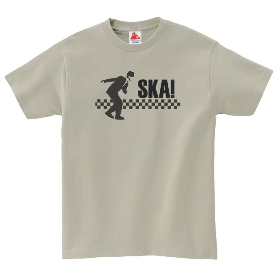 SKA スカ 音楽Tシャツ ロックTシャツ バンドTシャツ シルバーグレー