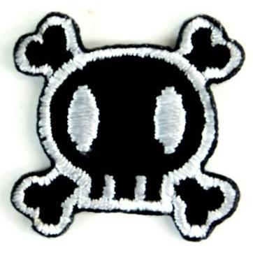 アイロンワッペン ミニワッペン ワッペン 刺繍ワッペン ドクロ・スカル