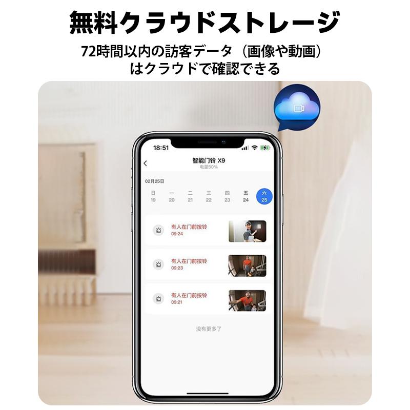 インターホン ワイヤレス カメラ付き チャイム 玄関 無線 ピンポン