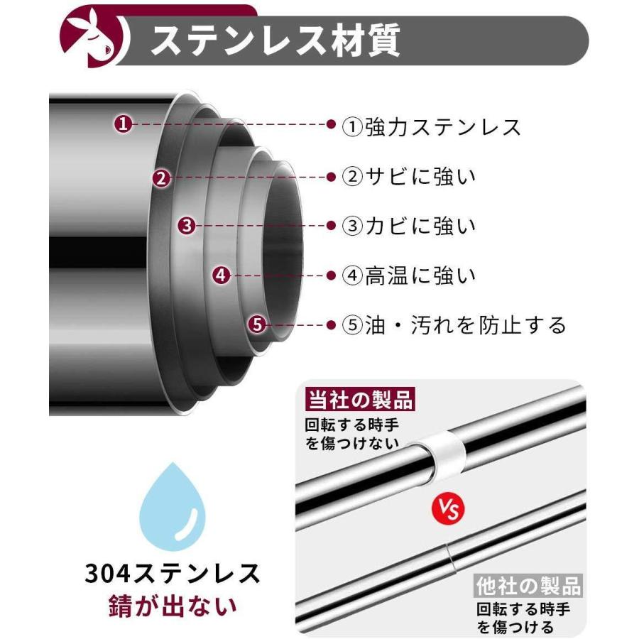 Titiroba 強力突っ張り棒 2ｍ以上 つっぱり棒極太 ステンレス 強い負荷 ドリル不要 伸縮棒 物干し竿 洗濯干し 布団干し 室内 屋外 直径32mm 取付寸法140 260cm Sy 3h 05 デジプロecストア 通販 Yahoo ショッピング