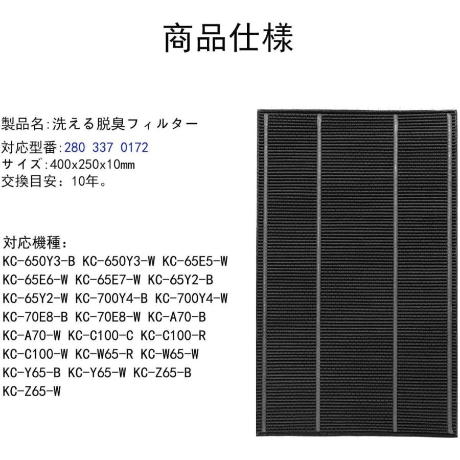 SHARP(シャープ) FZ-W65HF fzw65hf集じんフィルター / 280-337-0172 脱臭フィルター2803370172 / FZ-PF70K1 プレフィルター(6枚入) 3点セット 交換フィルター｜shinsoushop｜04