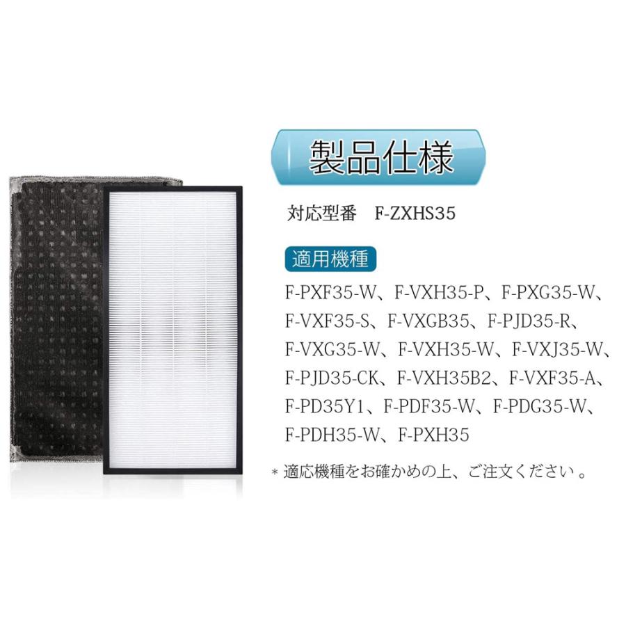 パナソニック F-ZXHS35 FZXHS35 集じん・脱臭フィルターセット (F-ZXFS35の後継品) 集塵フィルター F-ZXHP35  FZXHP35 F-ZXHD35 FZXHD35「互換品/2枚セット」｜shinsoushop｜02