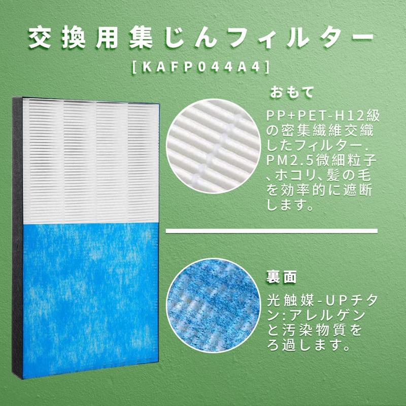 ダイキン 加湿空気清浄機 集塵フィルター KAFP044A4 脱臭フィルター 2140795   加湿フィルター KNME017C4 セット 互換品 (非純正)  送料無料｜shinsoushop｜04