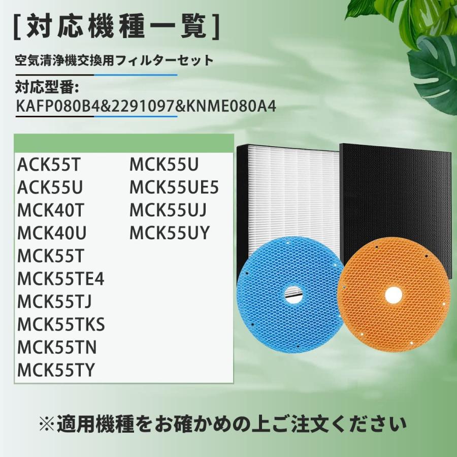 ダイキン加湿空気清浄機交換用フィルターkafp080b4 交換用集じんフィルター 2291097 脱臭フィルター KAFP080A4 の後継品 品番：KAFP080B4（互換品）計2枚セット｜shinsoushop｜02