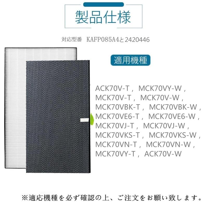 ダイキン DAIKIN KAFP085A4 集じんフィルター / 2420446 脱臭フィルター / KNME043B4 加湿フィルター 3点セット 互換品｜shinsoushop｜02