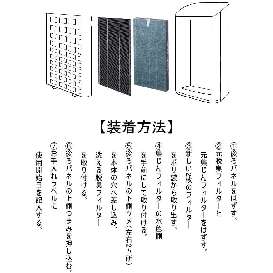 シャープ FZ-W45HF 集じんフィルター fz-w45hf 洗える脱臭フィルター 2803370168 加湿空気清浄機 フィルター 交換用フィルターセット (互換品/2枚セット)｜shinsoushop｜06